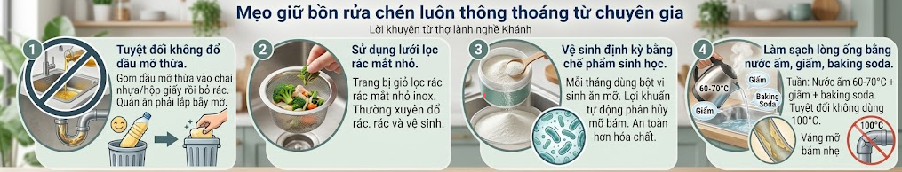 Các mẹo cần lưu ý để tránh bị tắc nghẽn bồn rửa chén bạn cần biết Các mẹo cần lưu ý để tránh bị tắc nghẽn bồn rửa chén bạn cần biết