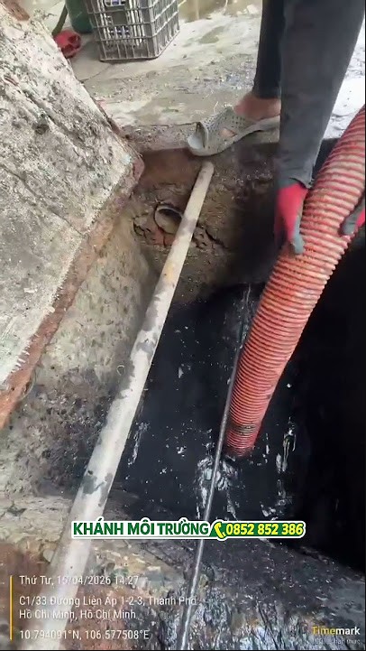 Dự án Khánh Môi Trường xử lý cống lớn bị bùn đất và chất thải tích tụ tại Bình Chánh