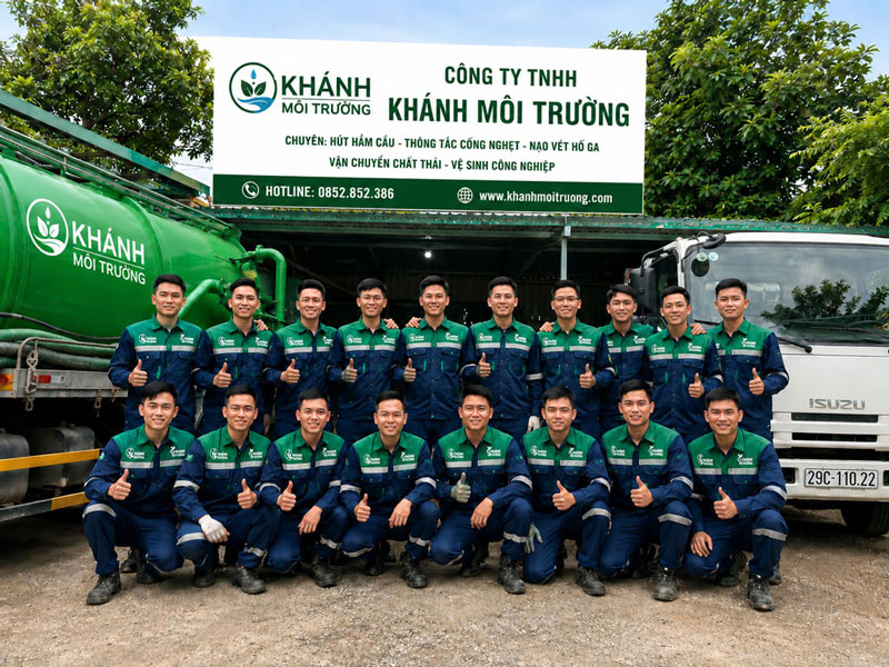 Đội ngũ dịch vụ Thông tăc cống nghẹt TPHCM của Khánh Môi Trường