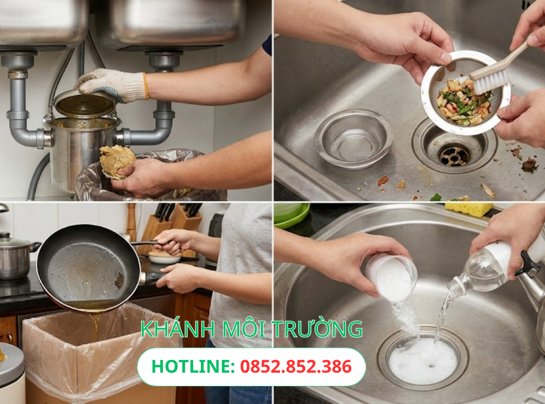 Mẹo phòng ngừa tái nghẹt bồn rửa chén 