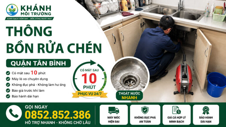 Thông Bồn Rửa Chén Quận Tân Bình Uy Tín [Sạch 100%]
