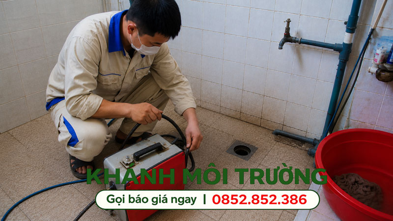 Khánh Môi Trường hoàn thành thông cống nghẹt và bàn giao lại cho khách hàng