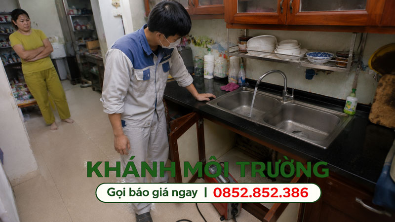 Khánh Môi Trường nhận thông bồn rửa chén Quận 3 cho nhà chị Mai Khánh Môi Trường nhận thông bồn rửa chén Quận 3 cho nhà chị Mai