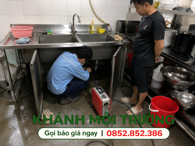 Thợ Khánh Môi Trường xử lý thông bồn rửa chén nghẹt mỡ tại Vĩnh Khánh Thợ Khánh Môi Trường xử lý thông bồn rửa chén nghẹt mỡ tại Vĩnh Khánh