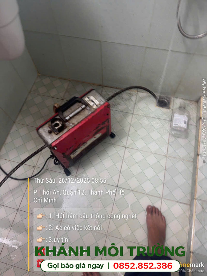 Dịch vụ thông cống nghẹt Xuyên Mộc của Khánh Môi Trường