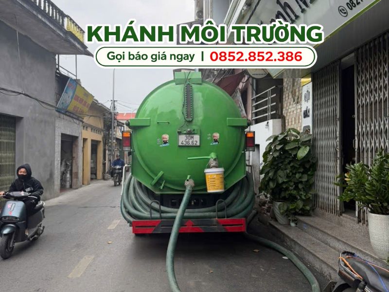 Quy trình hút hầm cầu 5 bước của Khánh Môi Trường