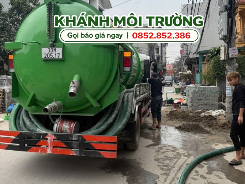 Thi công bằng xe hút chân không chuyên dụng