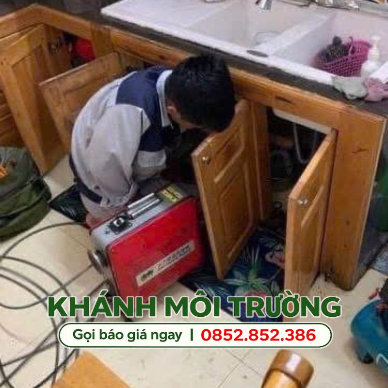 Quy trình thông tắc chậu rửa bát chuyên nghiệp của Khánh Môi Trường