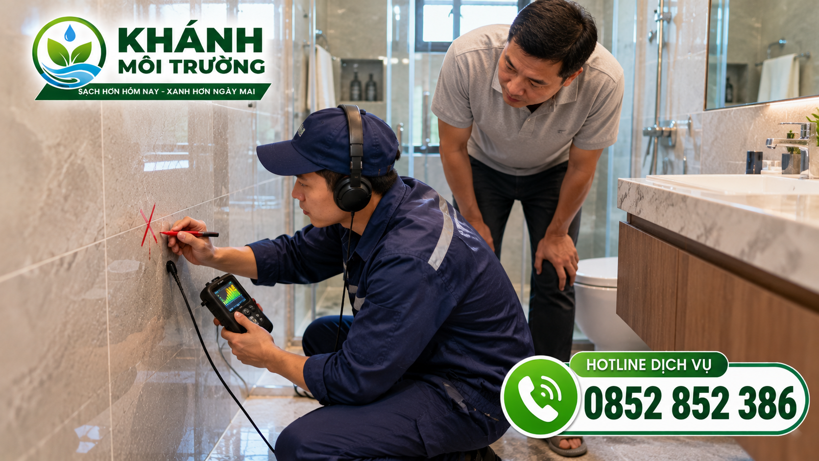 Kiểm tra và nghiệm thu sau khi sửa rò rỉ nước trong phòng tắm