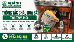 Thông tắc chậu rửa bát tại Tây Hồ từ 50k/lần【Sạch 100%】